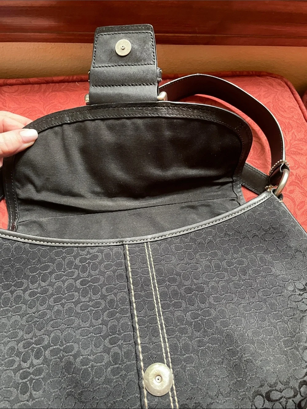 Coach SoHo Black leather and suede bag